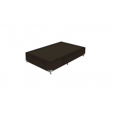 Base Cama Box Poliester Bordado Marron - Queen